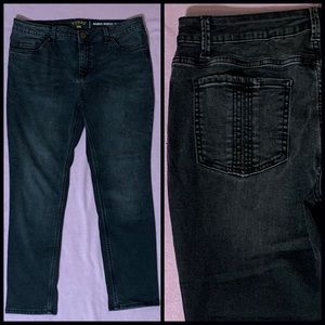 Riders Midrise Skinny Black Jeans
